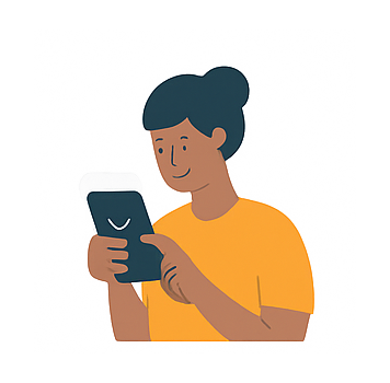 Persona usando celular